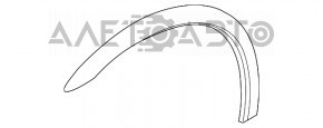 Накладка арки передняя правая Porsche Cayenne 958 11-14 turbo новый OEM оригинал