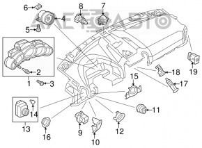 Хронограф з накладкою Porsche Cayenne 958 11-14 черн