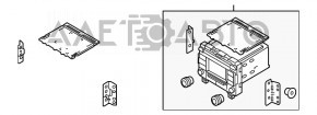 Магнитофон радио Hyundai Sonata 15-17 средний дисплей, полез хром, сломана крутилка