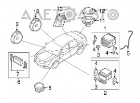 Динамик торпеды правый Hyundai Sonata 11-15