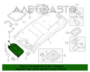 Козырек правый Nissan Pathfinder 13-20 серый