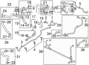 Патрубок охолодження верх прав Porsche Panamera 10-16 4.8