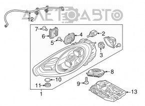 Фара передняя левая Porsche Panamera 14-16 LED