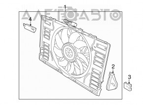 Диффузор кожух радиатора в сборе Porsche Panamera 10-16