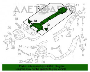 Випускна траса у зборі Porsche Panamera 14-16 4.8 GTS резонатор з бочками