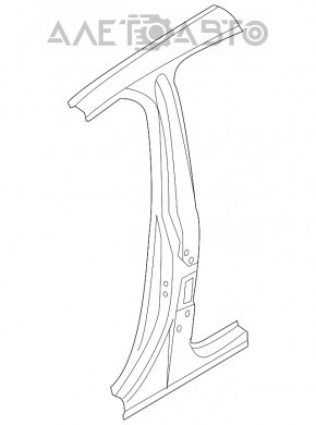 Стойка кузова центральная правая Porsche Panamera 10-16 на кузове