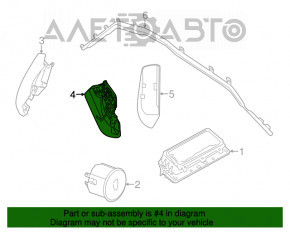 Подушка безопасности airbag сидение задняя левая Porsche Panamera 10-16 кожа красная