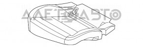 Задний ряд сидений 2 ряд правый Porsche Panamera 10-16 кожа красная, Sport