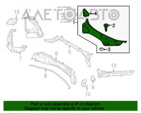 Грати двірників пластик Porsche Panamera 10-16