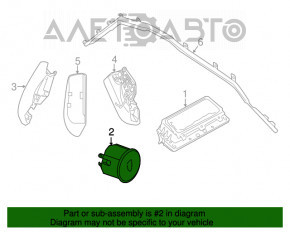 Подушка безопасности airbag в руль водительская Porsche Panamera 14-16 кожа черная