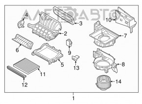 Мотор вентилятор пічки Kia Sorento 16-20 новий OEM оригінал