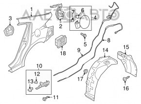 Щиток вентиляции правый Hyundai Elantra AD 17-20