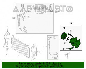 Компресор кондиціонера Hyundai Sonata 18-19 2.4