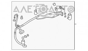 Трубка кондиціонера піч-конденсер Hyundai Santa FE Sport 13-18 2.0T