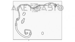 Трубка кондиціонера пічка-Конденсер Kia Optima 11-13 hybrid з бачонком