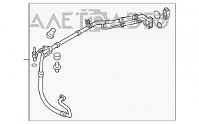 Трубка кондиционера печка-конденсер Hyundai Sonata 15-17 1.6T