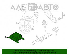 Модуль srs airbag комп'ютер подушок безпеки Subaru Outback 20-