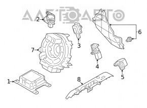 Модуль srs airbag компьютер подушек безопасности Subaru Outback 20-