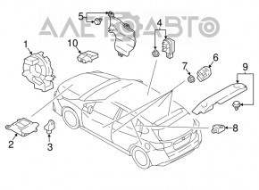 Модуль srs airbag комп'ютер подушок безпеки Subaru Impreza 17- GK під перешив