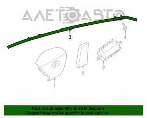 Подушка безпеки airbag бічна шторка права Infiniti JX35 QX60 13-17