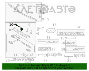 Камера заднього виду Hyundai Santa FE 19-20