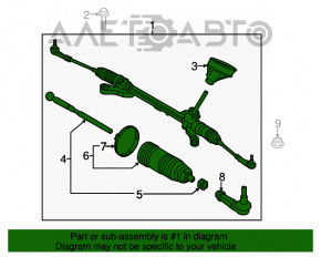 Рейка рульова Ford Fiesta 11-19