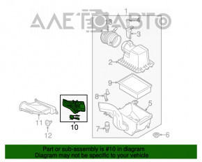 Воздуховод Ford Escape MK3 13-19 1.6T, 2.5 от воздухоприемника