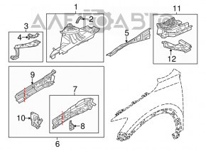 Планка телевизора ресничка левая Mazda 3 14-18 BM новый OEM оригинал