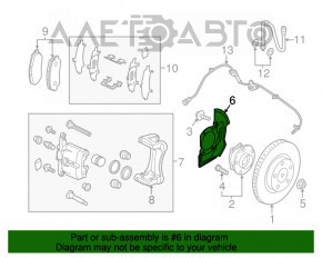 Кожух тормозного диска передний левый Mazda 3 14-18 BM тип 2