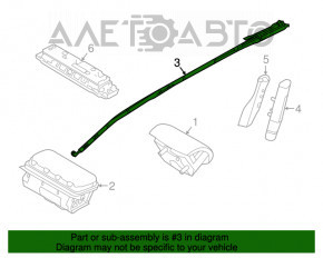 Подушка безпеки airbag бічна шторка права Ford Explorer 11-19