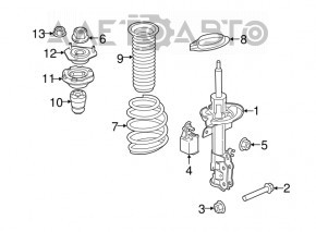 Опора амортизатора передняя левая Ford Fiesta 11-19