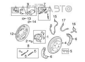 Датчик ABS задній лівий Ford Fiesta 11-19