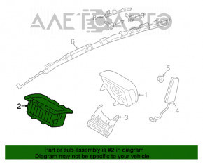 Подушка безопасности airbag пассажирская в торпеде Ford Fiesta 11-19