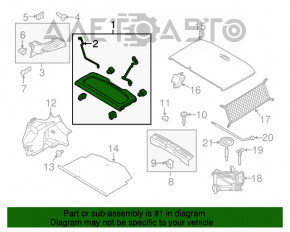 Полиця багажника Ford Fiesta 11-19 5d