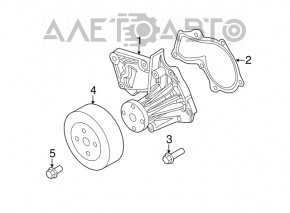 Помпа охлаждения Ford Fiesta 11-19 1.6