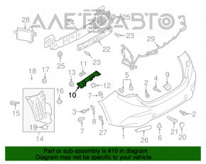 Кріплення заднього бампера ліве Mazda 3 14-18 BM