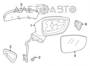 Зеркало боковое правое Mazda 3 14-16 BM дорест поворотник