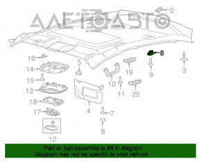 Гачок стелі задній лівий Ford Focus mk3 11-18 сірий