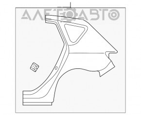 Четверть крыло задняя правая Mazda3 03-08 HB белая