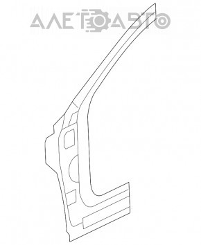 Четверть передняя правая Mazda3 03-08 серебро примята, тычка