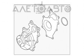 Помпа охлаждения водяная Ford Mustang mk6 15- 3.7