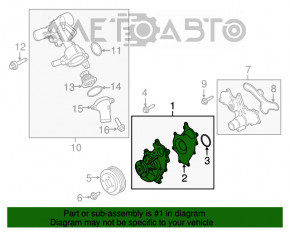 Помпа охлаждения водяная Ford Mustang mk6 15- 3.7