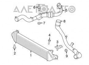 Патрубок правий Ford Escape mk3 13-16 1.6T пластик