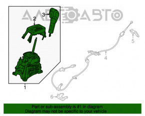 Шифтер КПП Ford Fiesta 11-19