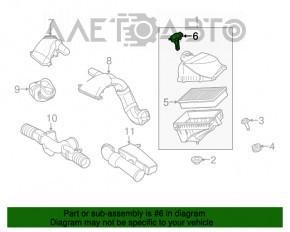 Витратомір повітря прав Jaguar F-Pace X761 17- AJ126, немає фрагмента
