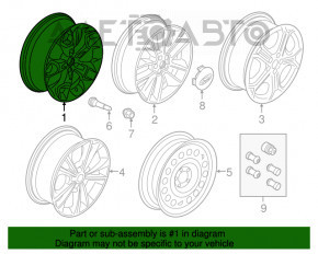 Диск колесный R19 Ford Escape MK3 13-19 легкая бордюрка