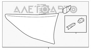 Фонарь внутренний крышка багажника правый Ford Escape MK3 13-16 дорест, трещина на стекле