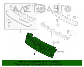 Опора решетки радиатора Ford Escape MK3 13-16 дорест