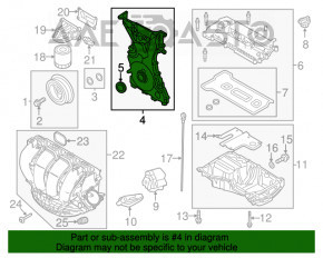 Передняя крышка двигателя Ford Focus mk3 11-18 2.0