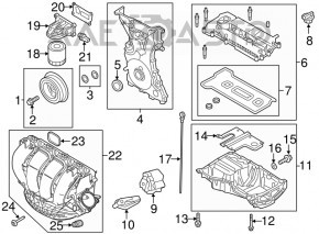 Передняя крышка двигателя Ford Ecosport 18-22 2.0